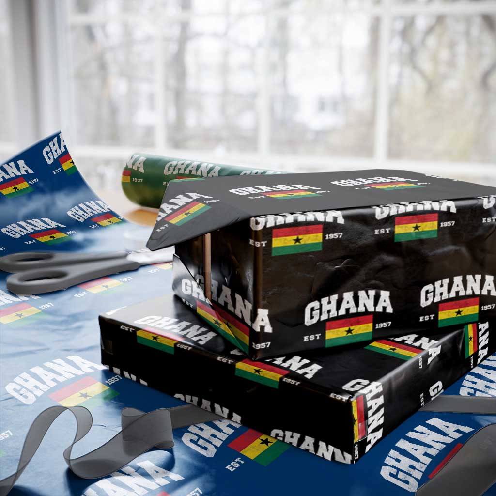 Ghana Est 1957 Ghanaian Flag Independence Day Wrapping Paper Roll Ghanaian Heritage Pride