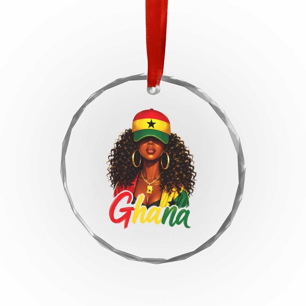 Ghanaian Princess Ghana Flag Melanin Crystal Glass Ornament Black Girls TS10 Print Your Wear