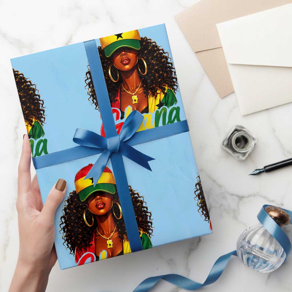 Ghanaian Princess Ghana Flag Melanin Wrapping Paper Roll Black Girls