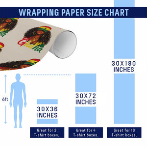 Ghanaian Princess Ghana Flag Melanin Wrapping Paper Roll Black Girls