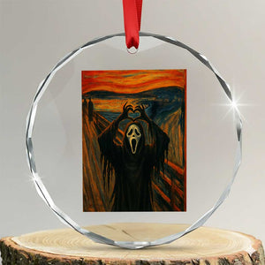 Ghost Heart Hands Crystal Glass Ornament Scary Face Horror Halloween TS10 Transparent Glass 3'' Circle Print Your Wear