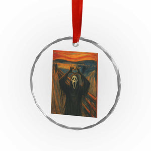 Ghost Heart Hands Crystal Glass Ornament Scary Face Horror Halloween TS10 Transparent Glass 3'' Circle Print Your Wear