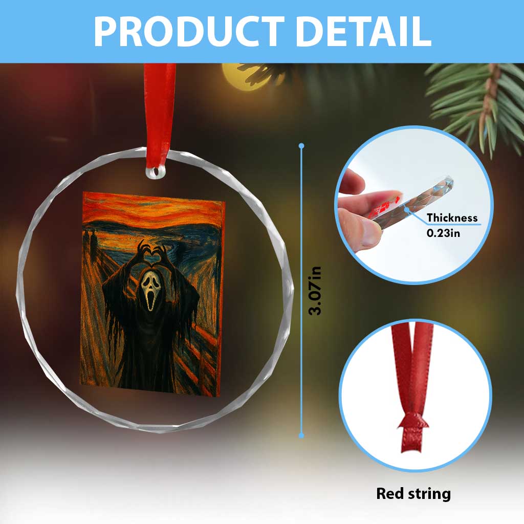 Ghost Heart Hands Crystal Glass Ornament Scary Face Horror Halloween TS10 Print Your Wear