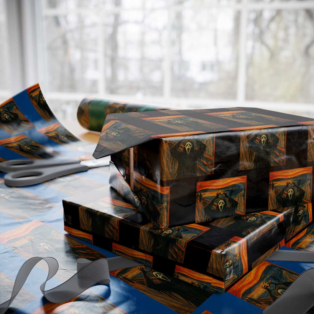 Ghost Heart Hands Wrapping Paper Roll Scary Face Horror Halloween TS10 Black Print Your Wear