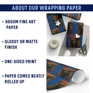 Ghost Heart Hands Wrapping Paper Roll Scary Face Horror Halloween TS10 Print Your Wear