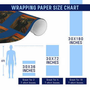 Ghost Heart Hands Wrapping Paper Roll Scary Face Horror Halloween TS10 Print Your Wear
