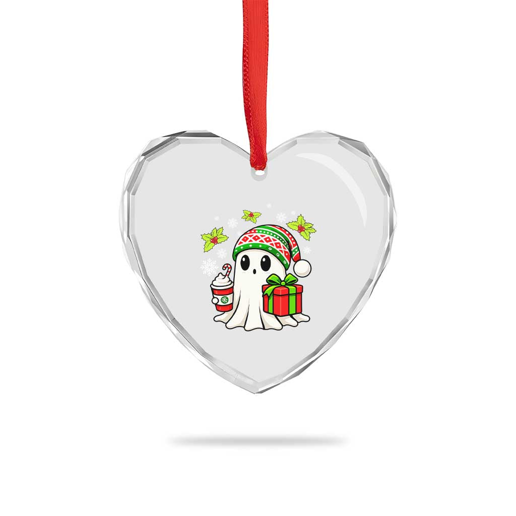 Ghost Santa Christmas Heart Crystal Glass Ornament Holiday Xmas Halloween TS10 Print Your Wear