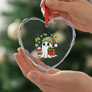 Ghost Santa Christmas Heart Crystal Glass Ornament Holiday Xmas Halloween TS10 Print Your Wear