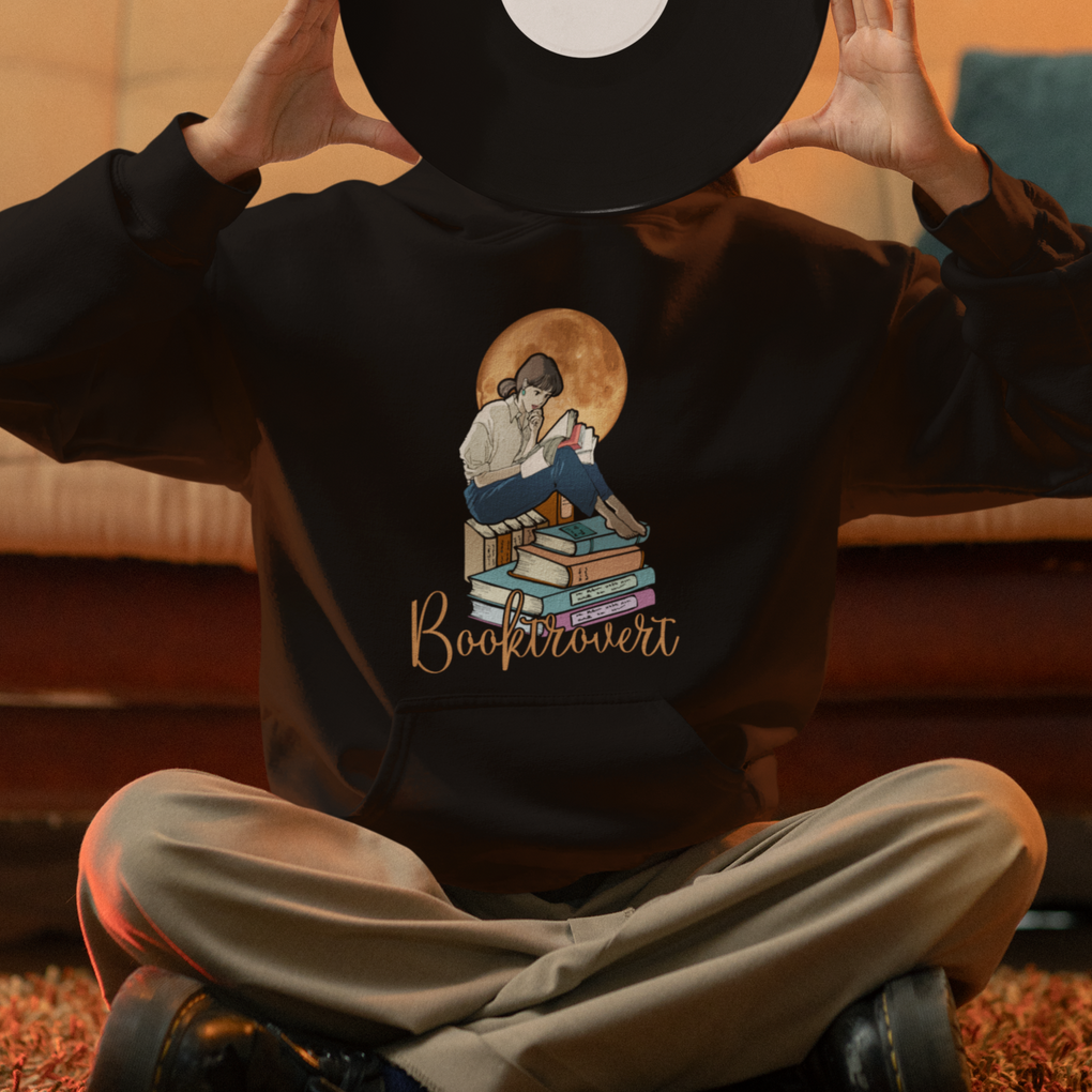 Funny Book Lover Hoodie Booktrovert Girl Books Reader Reading TS02 Printyourwear