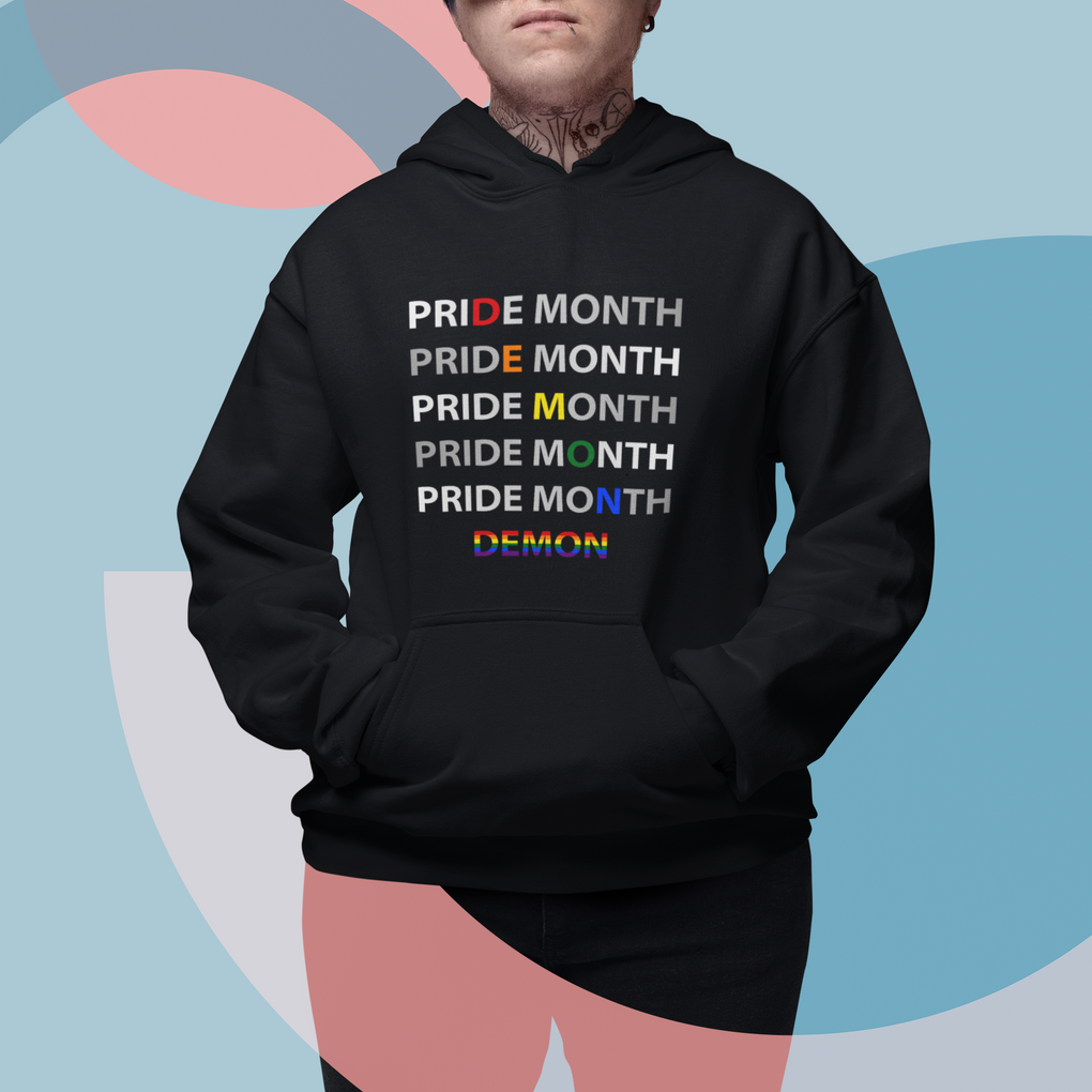 Pride Month Demon Hoodie LGBT History Month LGBTQ Support TS02 Printyourwear