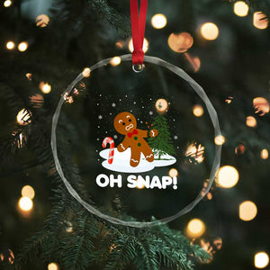Gingerbread Crystal Glass Ornament Oh Snap Funny Christmas Cookie Baking Squad TS02 Print Your Wear