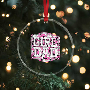 Girl Dad Crystal Glass Ornament Pink Camo Hunting Daddy Father's Day TS11 Print Your Wear