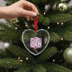 Girl Dad Heart Crystal Glass Ornament Pink Camo Hunting Daddy Father's Day TS11 Print Your Wear