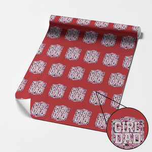 Girl Dad Wrapping Paper Roll Pink Camo Hunting Daddy Father's Day TS11 Red Print Your Wear