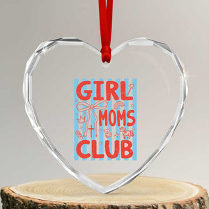 Girl Mom Club Heart Crystal Glass Ornament Pregnancy Announcement First Time Mother's Day TS14 Transparent Glass 3'' Heart Print Your Wear