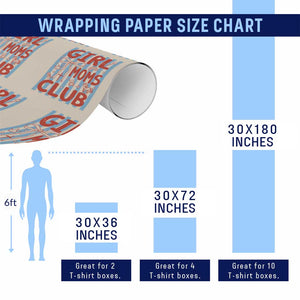 Girl Mom Club Wrapping Paper Roll Pregnancy Announcement First Time Mother's Day TS14 Print Your Wear