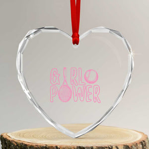 Girl Power Tennis Gift Heart Crystal Glass Ornament Feminist Sports Gift TS12 Transparent Glass 3'' Heart Print Your Wear