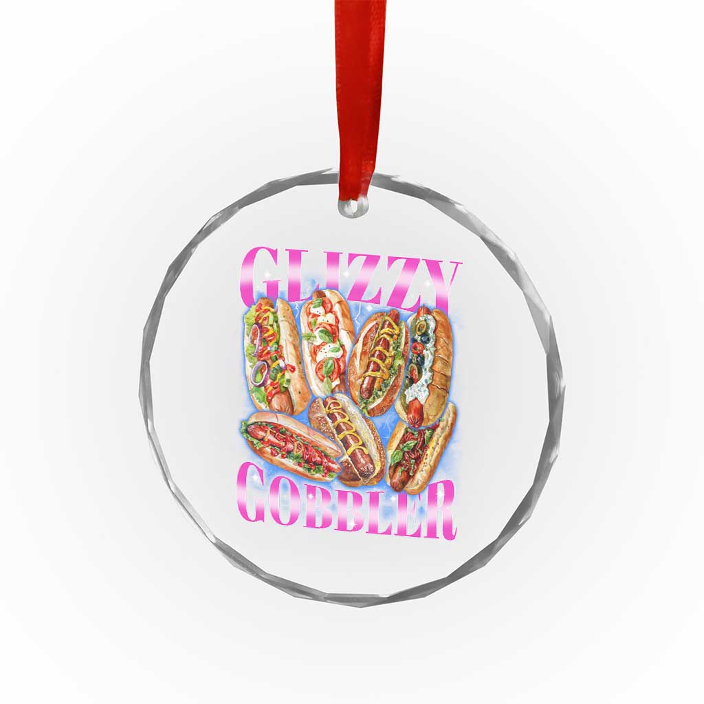 Glizzy Gobbler Hot Dog Meme Crystal Glass Ornament Meme Hilarious Hotdog Glizzy Lovers TS10 Print Your Wear