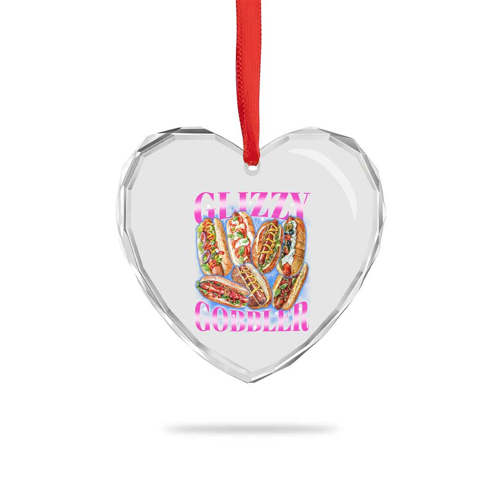 Glizzy Gobbler Hot Dog Meme Heart Crystal Glass Ornament Meme Hilarious Hotdog Glizzy Lovers TS10 Print Your Wear