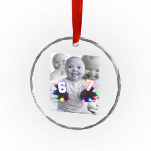 Gloving Niche 67 Ai Baby Meme Crystal Glass Ornament Six Seven Hand Funny Laughing Baby TS10 Print Your Wear
