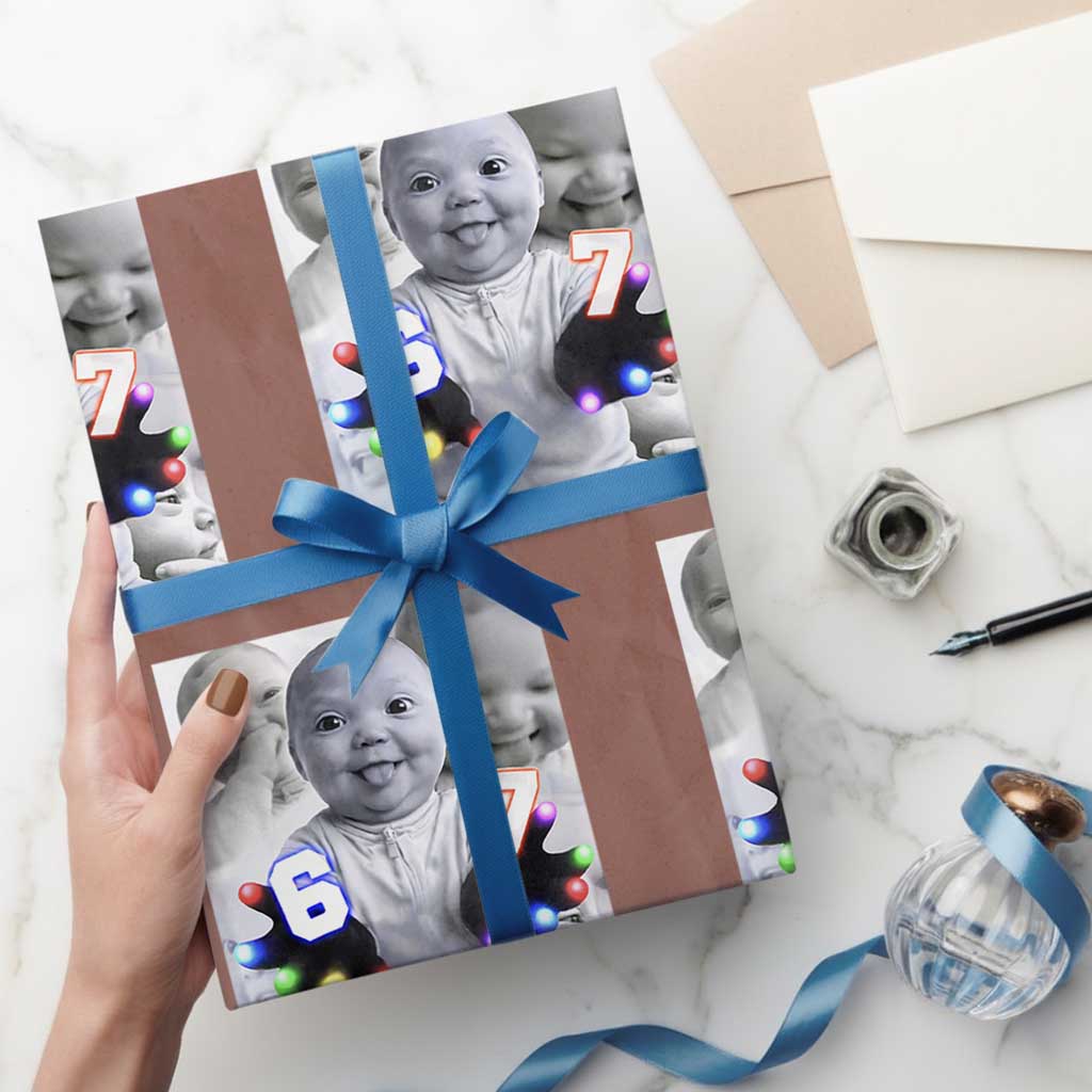 Gloving Niche 67 Ai Baby Meme Wrapping Paper Roll Six Seven Hand Funny Laughing Baby TS10 Mocha Print Your Wear