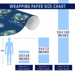 Go Planet It's Your Earth Day Wrapping Paper Roll Cute Nature Lover Heart Earth TS14 Print Your Wear