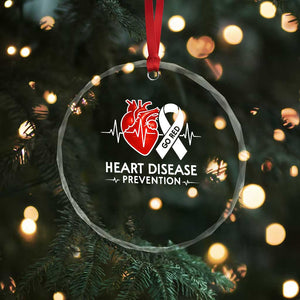 Go Red Heart Disease Prevention Crystal Glass Ornament Heartbeat CHD Wear Red February Month TS10 Print Your Wear