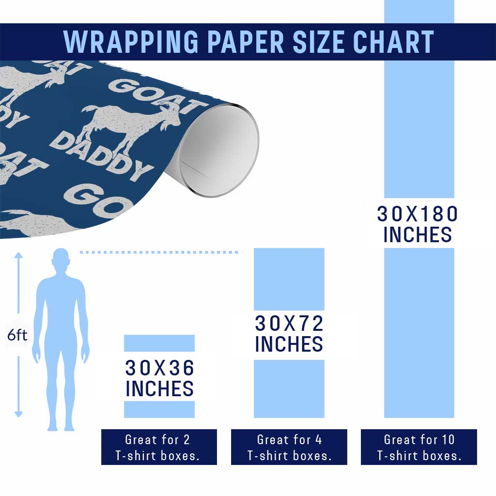 Goat Daddy Wrapping Paper Roll Funny Fathers Day Presents For Goat Dad TS10 Print Your Wear