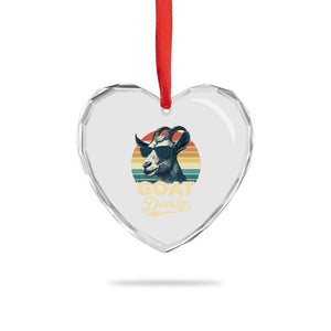 Goat Daddy Heart Crystal Glass Ornament Funny Goat Father Retro Vintage TS11 Print Your Wear