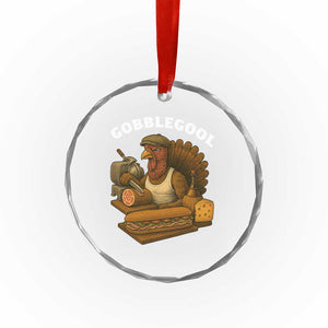 Gobblegool Funny Thanksgiving Crystal Glass Ornament Italian Turkey Deli Humor Sub Sandwich TS02 Print Your Wear