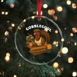 Gobblegool Funny Thanksgiving Crystal Glass Ornament Italian Turkey Deli Humor Sub Sandwich TS02 Print Your Wear