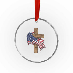 God Bless America 250 Years Crystal Glass Ornament 4th of July Christian Jesus TS14 Print Your Wear