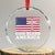 God Bless America Crystal Glass Ornament Cross USA Flag Patriotic 4th of July Christian TS10 Transparent Glass 3'' Circle Print Your Wear