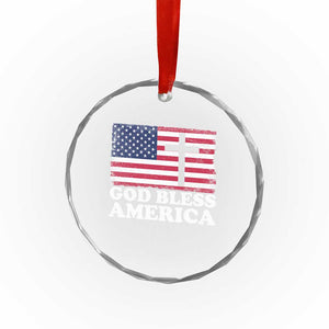 God Bless America Crystal Glass Ornament Cross USA Flag Patriotic 4th of July Christian TS10 Print Your Wear