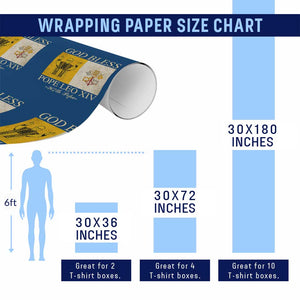 God Bless Pope Leo XIV Wrapping Paper Roll 267th Pope Vatican Flag TS02 Print Your Wear