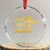 God Family Irish Crystal Glass Ornament Christian Faith Cross Notre Dame Game Day TS10 Transparent Glass 3'' Circle Print Your Wear
