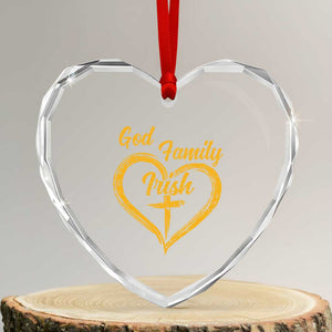 God Family Irish Heart Crystal Glass Ornament Vintage Cross In Heart Christian Notre Dame Game Day TS10 Transparent Glass 3'' Heart Print Your Wear
