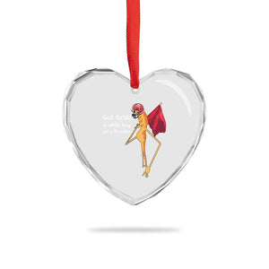 God Forbid A White Boy Get A Lil Motion Heart Crystal Glass Ornament Marcus The Worm Robert Meme Cosplay TS14 Print Your Wear
