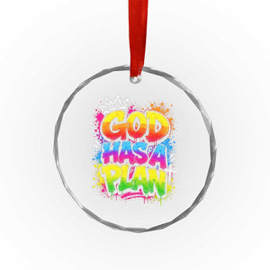 God Has A Plan Crystal Glass Ornament Graffiti Rap Christian Faith Graphic