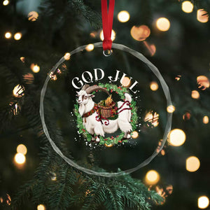 God Jul Crystal Glass Ornament Yule Goat Xmas Wreath Winter Solstice TS11 Print Your Wear