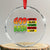 God Says I Am Crystal Glass Ornament Juneteenth Faith Black Excellence Affirmation Pan-African Colors - Print Your Wear