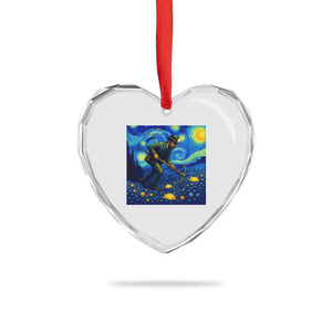 Gold Miner Starry Night Van Gogh Heart Crystal Glass Ornament TS14 Print Your Wear