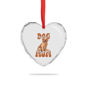 Golden Retriever Heart Crystal Glass Ornament My Kid Has Paws Dog Lover TS02 Print Your Wear