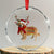 Golden Retriever Xmas Crystal Glass Ornament Gift for Dog Lover Happy New Year Xmas Lights TS10 Transparent Glass 3'' Circle Print Your Wear