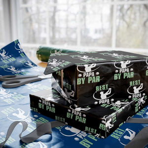 Golf Dad Wrapping Paper Roll Best Papa By Par Funny Golfer Fathers Day Gifts TS10 Black Print Your Wear