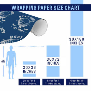 Golf Dad Wrapping Paper Roll Best Papa By Par Golfer Fathers Day Gifts TS10 Print Your Wear