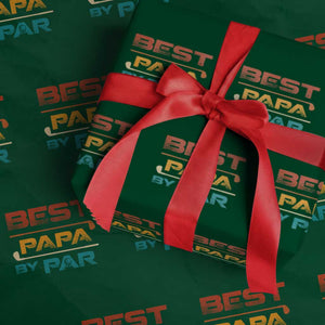 Golf Dad Wrapping Paper Roll Best Papa By Par Golfing Golfer Funny Fathers Day Gifts TS10 Green Print Your Wear