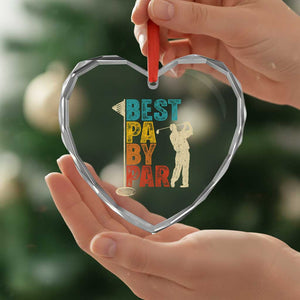 Golf Gifts for Dad Heart Crystal Glass Ornament Retro Best Pa By Par Fathers Day TS10 Print Your Wear