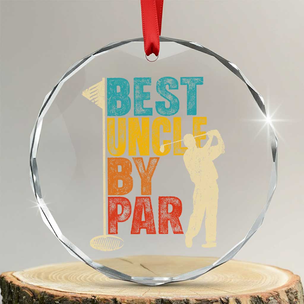 Golf Gifts for Uncle Crystal Glass Ornament Golf Fathers Day Golfer Uncle Gift TS10 Transparent Glass 3'' Circle Print Your Wear