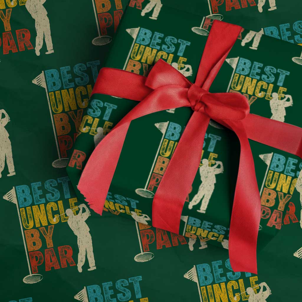 Golf Gifts for Uncle Wrapping Paper Roll Golf Fathers Day Golfer Uncle Gift TS10 Green Print Your Wear